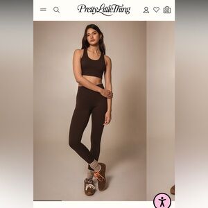 NWT Espresso Sculpt Leggings from Pretty Little Things